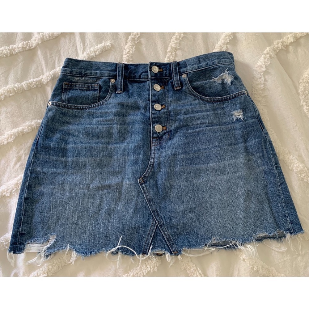 NWOT Madewell rigid denim a-line skirt